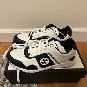 Gucci Monochrome Leather Sneakers